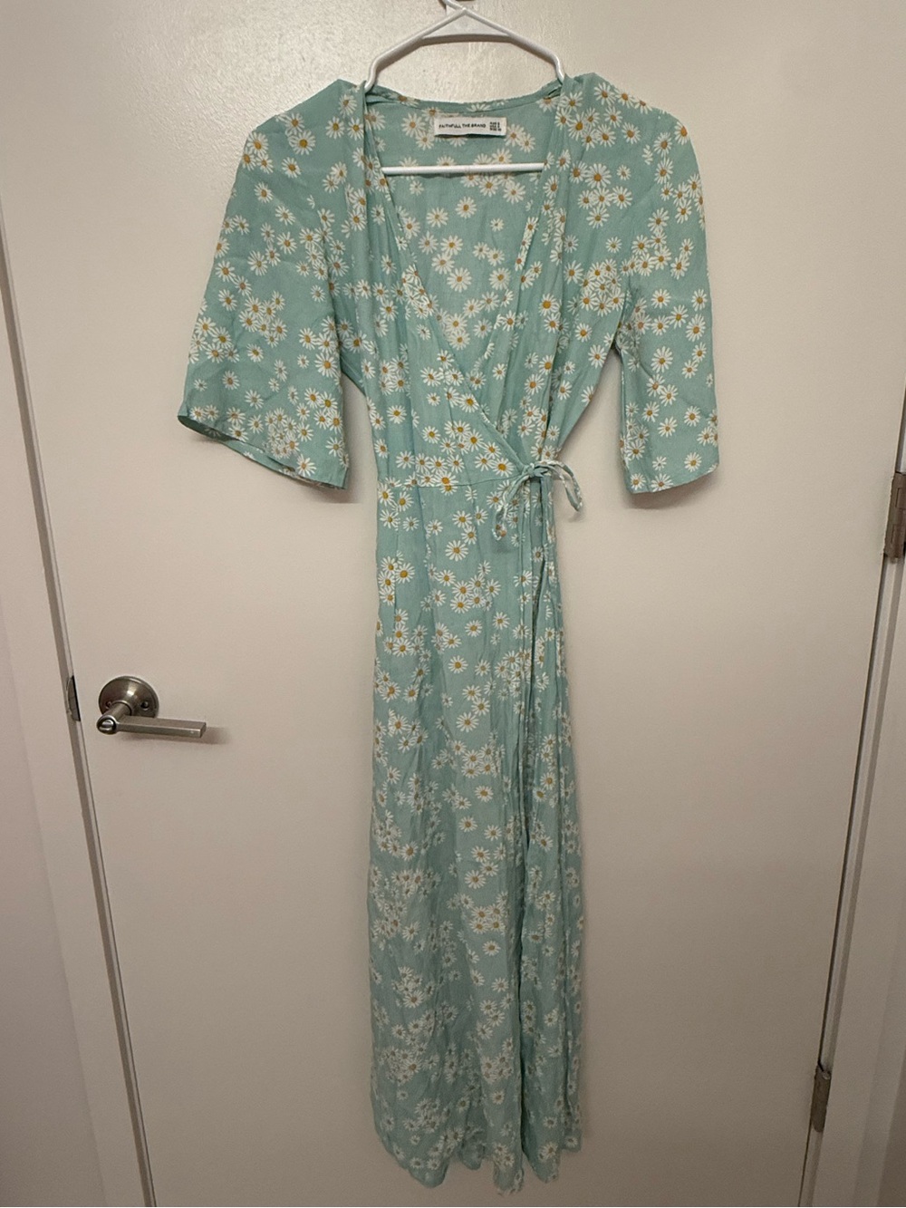 Faithfull the Brand Floral Maxi Dress Blue & White XS